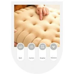 BF Adorable Coussin Imitation Biscuit Rectangle Coussin Pour Siège, Sol, Bar, Salle De Jeux Lvory -France Coussin et housse de coussin Soldes Boutique 65274072 5