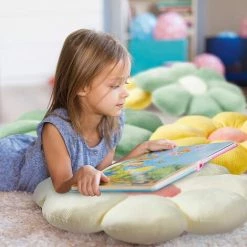 BF Lot De 3 Coussins De Fleurs Marguerite Mignon Coussin De Sol Décoration De Chambre Coussin De Sol Fleur Coussin (blanc, Vert, Jaune) -France Coussin et housse de coussin Soldes Boutique 65274398 4