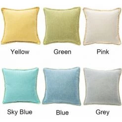 Yoouyida Housse De Coussin En Lin Doux Housse De Caisse Super Sooth Taie D'Oreiller Maison Lit Voiture Housse De Coussin Decoratif, Rose-HC-28 45×45CM (taie D'oreiller) -France Coussin et housse de coussin Soldes Boutique 65298466 3