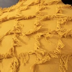 BARES Housse De Coussin, Lot De 2 Housses Coussins Canapé à Texture Ondulée 45x45cm, Housse Oreiller Decoratif En Fausse Fourrure Ultra Douces Avec Gland Pour Maison Salon Chambre Canapé(Jaune) -France Coussin et housse de coussin Soldes Boutique 65335634 5