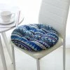 Coussins De Chaise Coussin De Siège Intérieur Extérieur Salle à Manger Jardin 40x40cm Rond [bleu Ethnique] S'arêern