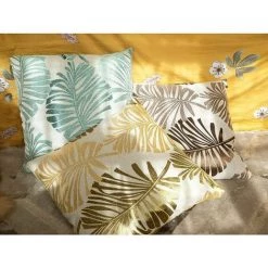 Lot De 2 Housse De Coussin 45x45cm,Taie D'oreiller Decoratif Canapé Lin, Sans Rembourrage, Pour Voiture Salon Chambre à Coucher Bureau, Vert (pas De Noyau D'oreiller) S'arêern -France Coussin et housse de coussin Soldes Boutique 65358879 4