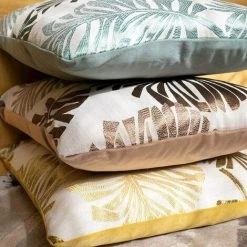 Lot De 2 Housse De Coussin 45x45cm,Taie D'oreiller Decoratif Canapé Lin, Sans Rembourrage, Pour Voiture Salon Chambre à Coucher Bureau, Vert (pas De Noyau D'oreiller) S'arêern -France Coussin et housse de coussin Soldes Boutique 65358879 5