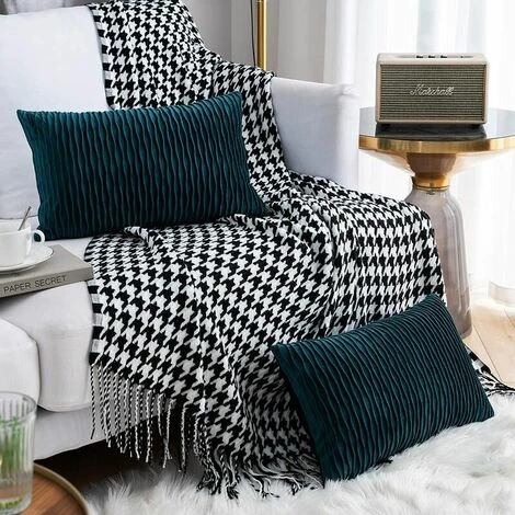 Housse De Coussin Ensemble De 2 Taie D'oreiller Rectangulaire Carrée Décorative En Velours Housses D'oreiller Modernes Pour Canapé-lit Canapé ChaiseChambre Salon (pas De Noyau D'oreiller)Cyan S'arêern 2 Housse De Coussin Ensemble De 2 Taie D'oreiller Rectangulaire Carrée Décorative En Velours Housses D'oreiller Modernes Pour Canapé-lit Canapé ChaiseChambre Salon (pas De Noyau D'oreiller)Cyan S'arêern – Image 2