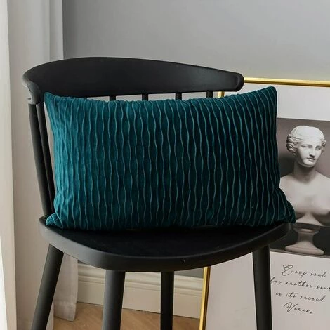 Housse De Coussin Ensemble De 2 Taie D'oreiller Rectangulaire Carrée Décorative En Velours Housses D'oreiller Modernes Pour Canapé-lit Canapé ChaiseChambre Salon (pas De Noyau D'oreiller)Cyan S'arêern 4 Housse De Coussin Ensemble De 2 Taie D'oreiller Rectangulaire Carrée Décorative En Velours Housses D'oreiller Modernes Pour Canapé-lit Canapé ChaiseChambre Salon (pas De Noyau D'oreiller)Cyan S'arêern – Image 4