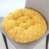 AOUGO 1 Coussin De Tabourets épaissis Rond, Coton De 40 Cm, Lin, Laine, Chaise De Vigne Coussin De Bureau étudiant Coussin De Chaise D'ordinateur - Jaune