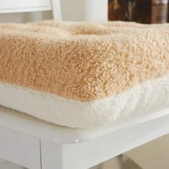 AOUGO 1 Biscuits Coussin, Hiver épaissis De Cachemium épaissis De La Chaise En Peluche De Cachemium De Faille De Coussin-40x40cm (double Couleur Blanc) -France Coussin et housse de coussin Soldes Boutique 65393618 5