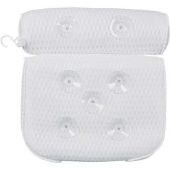 OSQI Oreiller De Bain Pour Baignoire Luxe 4D Air Mesh Spa Baignoire Oreiller Antidérapant Ventouses Oreiller De Bain Pour Spa Bain De Trempage à Bulles