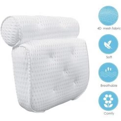 OSQI Oreiller De Bain Pour Baignoire Luxe 4D Air Mesh Spa Baignoire Oreiller Antidérapant Ventouses Oreiller De Bain Pour Spa Bain De Trempage à Bulles -France Coussin et housse de coussin Soldes Boutique 65502954 4
