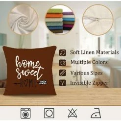 OSQI Lot De 4 Housses De Coussin Décoratives Canapé Taie D'oreiller Décoration Canapé Housses De Coussin Extérieur Lin Housse De Coussin Décoration Pour Chambre, Canapé, Chaise, Lit, Jardin 45 X 45 Cm -France Coussin et housse de coussin Soldes Boutique 65504449 5