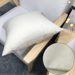 OSQI Lot De 4 Housses De Coussin En Lin D'extérieur Avec Motif De Fleurs Décoration Pour Chambre, Salon, Canapé, Canapé De Balcon, Jardin, 45 X 45 Cm -France Coussin et housse de coussin Soldes Boutique 65504472 5