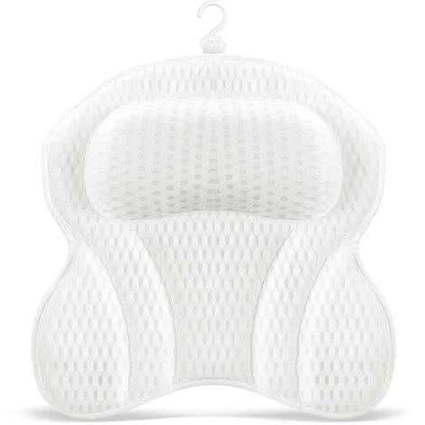 OSQI Oreiller De Bain Ergonomique De Luxe Avec Technologie 4D Air Mesh Et 6 Ventouses, Aide à Soutenir La Tête, Le Dos, S'adapte à Toutes Les Baignoires, Jacuzzis Et Spas Domestiques.(44*42*6 Cm) 2 OSQI Oreiller De Bain Ergonomique De Luxe Avec Technologie 4D Air Mesh Et 6 Ventouses, Aide à Soutenir La Tête, Le Dos, S'adapte à Toutes Les Baignoires, Jacuzzis Et Spas Domestiques.(44*42*6 Cm) – Image 2