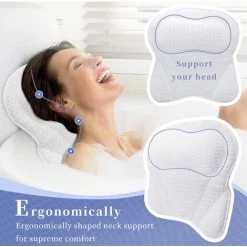 OSQI Oreiller De Bain Ergonomique De Luxe Avec Technologie 4D Air Mesh Et 6 Ventouses, Aide à Soutenir La Tête, Le Dos, S'adapte à Toutes Les Baignoires, Jacuzzis Et Spas Domestiques.(44*42*6 Cm) 7 OSQI Oreiller De Bain Ergonomique De Luxe Avec Technologie 4D Air Mesh Et 6 Ventouses, Aide à Soutenir La Tête, Le Dos, S'adapte à Toutes Les Baignoires, Jacuzzis Et Spas Domestiques.(44*42*6 Cm) -France Coussin et housse de coussin Soldes Boutique 65504756 3