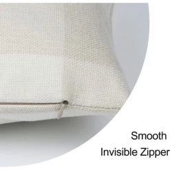 OSQI Housses De Coussin à Carreaux, Lot De 2 Taies D'oreiller En Lin Infroissables Et Respirantes, Taies D'oreiller à Carreaux, Housses De Coussin Décoratives Pour La Maison, Beige -France Coussin et housse de coussin Soldes Boutique 65505285 4