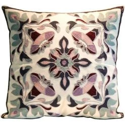 OSQI Housse De Coussin De Broderie Bohème 45 X 45 Cm 18 X 18 Pouces Jacquard Décoratif Jeter Taie D'oreiller Violet Taie D'oreiller Taie D'oreiller Taie D'oreiller #1