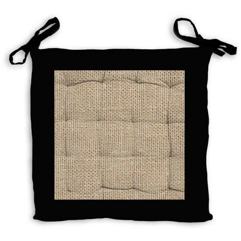 Dessus De Chaise En Coton Lavé 40x40x5 Cm JUTE, Par Soleil D'Ocre - Noir 1 Dessus De Chaise En Coton Lavé 40x40x5 Cm JUTE, Par Soleil D'Ocre - Noir