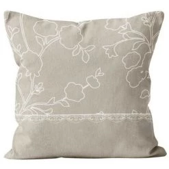 Coussin En Coton 40x40 Cm ROMANCE, Par Soleil D'Ocre - Taupe