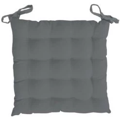 Dessus De Chaise Capitonné En Microfibre Lavée 40x40x5 Cm BOHEME Gris, Par Soleil D'Ocre - Gris