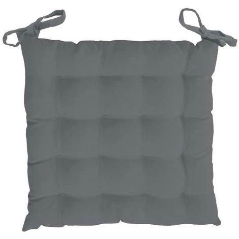 Dessus De Chaise Capitonné En Microfibre Lavée 40x40x5 Cm BOHEME Gris, Par Soleil D'Ocre - Gris 1 Dessus De Chaise Capitonné En Microfibre Lavée 40x40x5 Cm BOHEME Gris, Par Soleil D'Ocre - Gris