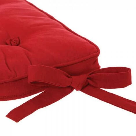 EASY Galette Chaise 5 Boutn Rouge, Rouge 2 EASY Galette Chaise 5 Boutn Rouge, Rouge – Image 2