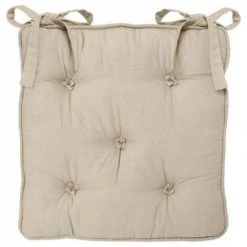 EASY Galette Chaise 5 Boutn Lin, Beige