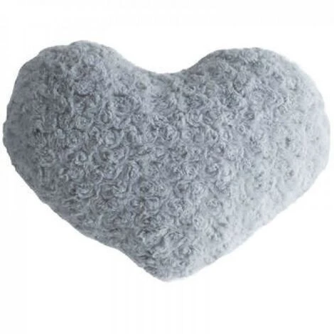 EASY Coussin Coeur Boucle Gris28x36, Gris 1 EASY Coussin Coeur Boucle Gris28x36, Gris