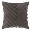 EASY Coussin En Velours Tresse Gf 40x40, Gris Foncé