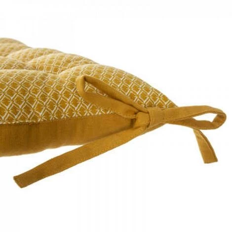 EASY Galette Chaise Otto Ocre 38x38, Jaune 3 EASY Galette Chaise Otto Ocre 38x38, Jaune – Image 3