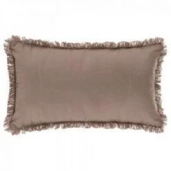 EASY Coussin Frange Taupe 30x50, Taupe