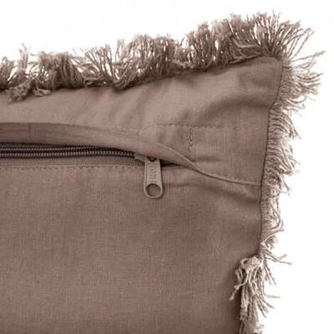 EASY Coussin Frange Taupe 30x50, Taupe 2 EASY Coussin Frange Taupe 30x50, Taupe – Image 2