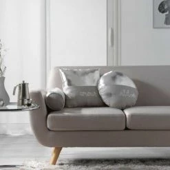 LC Coussin Compresse, Argent, 40x40x15, Suède Imprimé 5 LC Coussin Compresse, Argent, 40x40x15, Suède Imprimé -France Coussin et housse de coussin Soldes Boutique 65781999 3