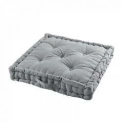 LC Coussin De Sol, Gris, 60x60x10, Coton Uni, Panama