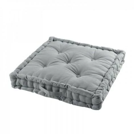 LC Coussin De Sol, Gris, 60x60x10, Coton Uni, Panama 1 LC Coussin De Sol, Gris, 60x60x10, Coton Uni, Panama