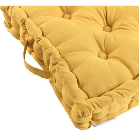 LC Coussin De Sol, Miel, 45x45x10, Coton Uni, Panama 2 LC Coussin De Sol, Miel, 45x45x10, Coton Uni, Panama – Image 2