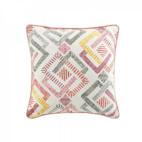 LC Coussin Passepoil, 40 X 40 Cm, Coton Imprimé, Zoua 1 LC Coussin Passepoil, 40 X 40 Cm, Coton Imprimé, Zoua