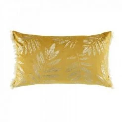 LC Coussin Déhoussable Franges, Jaune, 30 X 50 Cm, Ve