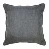 LC Coussin Passepoil, Anthracite 60 X 60 Cm, Chambray
