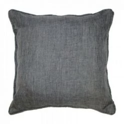 LC Coussin Passepoil, Anthracite 60 X 60 Cm, Chambray