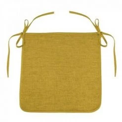 LC Coussin De Chaise, Jaune, 40x40x3.5, Chambray Uni,