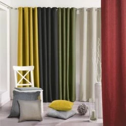 LC Coussin De Chaise, Jaune, 40x40x3.5, Chambray Uni, -France Coussin et housse de coussin Soldes Boutique 65782465 3