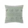 LC Coussin Déhoussable Compresse Pompons, Menthe, 40