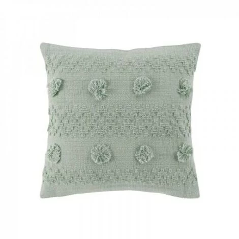 LC Coussin Déhoussable Compresse Pompons, Menthe, 40 1 LC Coussin Déhoussable Compresse Pompons, Menthe, 40