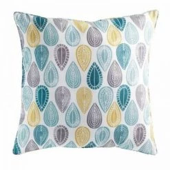 LC Coussin Passepoil, Blanc 60 X 60 Cm, Polyester Imp