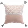 LC Coussin Déhoussable Pompons, Rose, 40 X 40 Cm, Cot