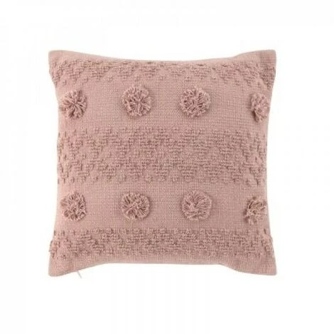 LC Coussin Déhoussable Compresse Pompons, Rose, 40 X 1 LC Coussin Déhoussable Compresse Pompons, Rose, 40 X