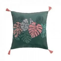 LC Coussin Avec Pompons, 40x40x15, Polyester Imprimé,