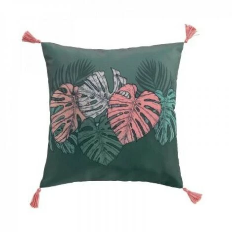 LC Coussin Avec Pompons, 40x40x15, Polyester Imprimé, 1 LC Coussin Avec Pompons, 40x40x15, Polyester Imprimé,