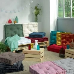 LC Coussin De Sol, Terracotta, 60 X 60 X 10 Cm, Coton -France Coussin et housse de coussin Soldes Boutique 65783026 4