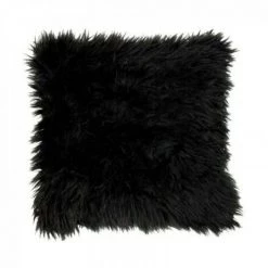 LC Coussin Compresse, Noir, 40 X 40 Cm, Imitation Fou