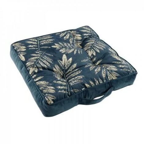 LC Coussin De Sol, Bleu, 40 X 40 X 8 Cm, Velours Impr 1 LC Coussin De Sol, Bleu, 40 X 40 X 8 Cm, Velours Impr